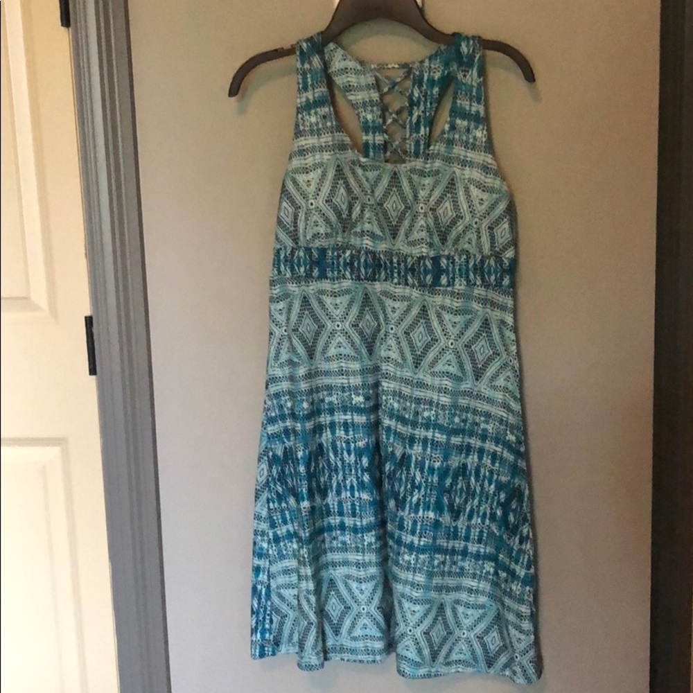 Sleeveless, racerback dress with built in bra